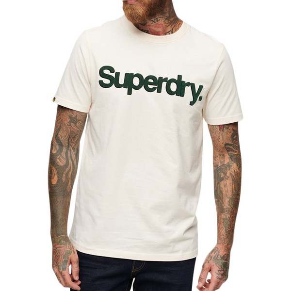 SUPERDRY Tee Shirt Superdry Core Logo Classic Blanc Cass Photo principale