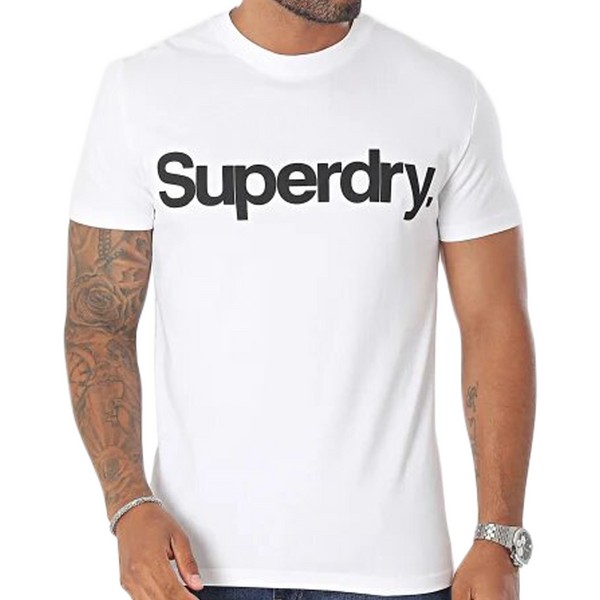 SUPERDRY Tee Shirt Superdry Coro Logo Classic Blanc 1084163