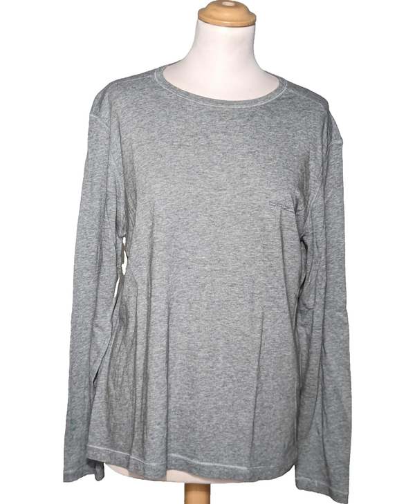 MASSIMO DUTTI SECONDE MAIN Top Manches Longues Gris 1084491