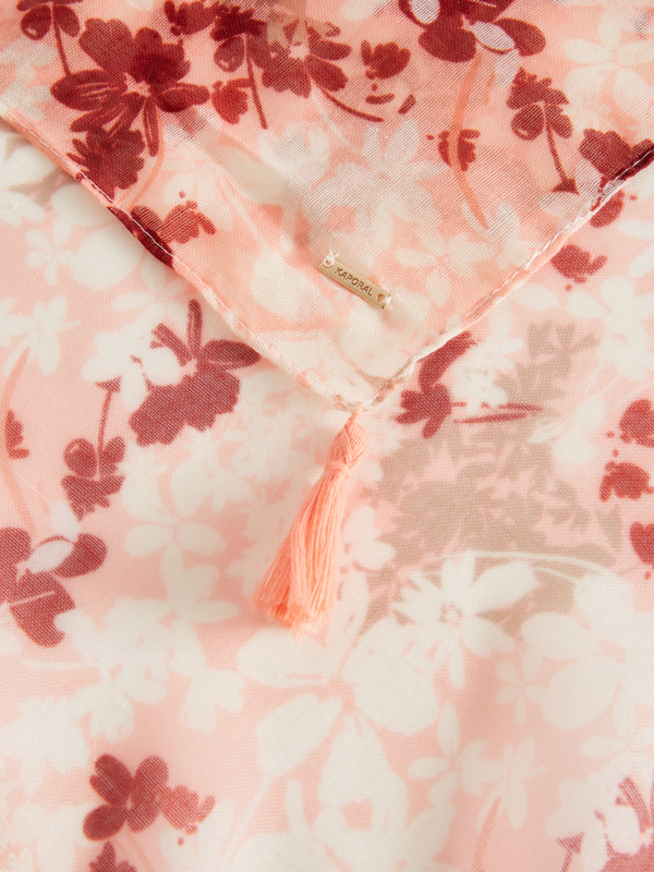 KAPORAL charpe En Voile Imprime Rose Photo principale