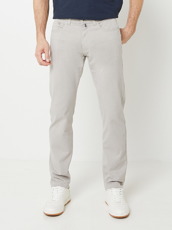 CARDIN Pantalon 5 Poches Tissu Stretch Coupe Tapered Taupe