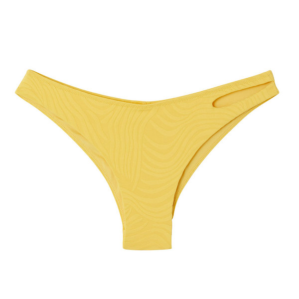 CAMILLE CERF & POMM'POIRE Slip De Bain Forme Tanga Mykonos jaune Photo principale