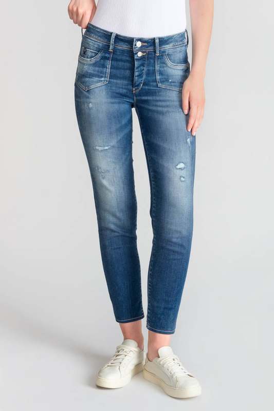 LE TEMPS DES CERISES Jeans Push-up Slim Taille Haute Pulp, 7/8me BLEU 1085308