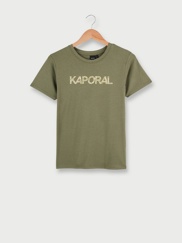 KAPORAL Tee-shirt Logo Imprim Et Dtails Paillets Vert kaki 1085787