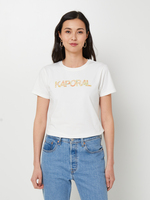 KAPORAL Tee-shirt Logo Imprim Et Dtails Paillets Blanc cass
