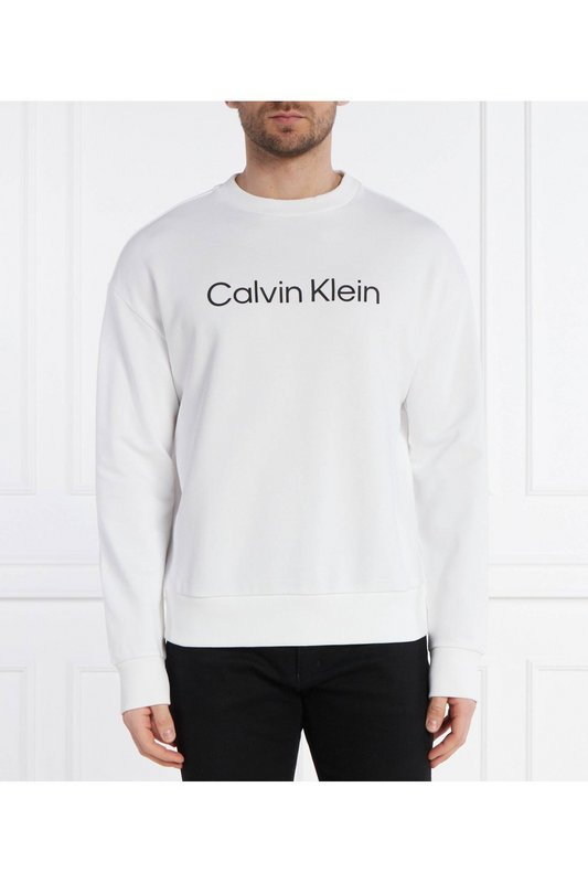 CALVIN KLEIN Sweat Basique Logo  -  Calvin Klein - Homme YAF Bright White 1086282