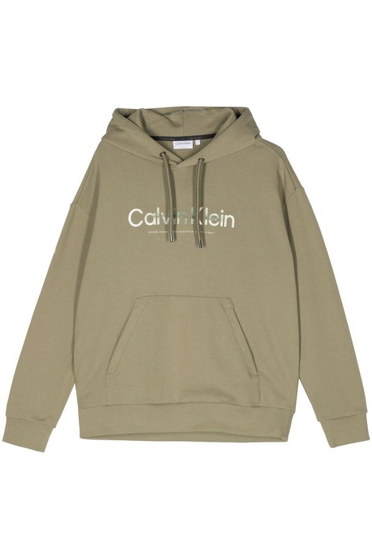 CALVIN KLEIN Sweat Capuche Logo Print  -  Calvin Klein - Homme MSS Delta Green 1086284
