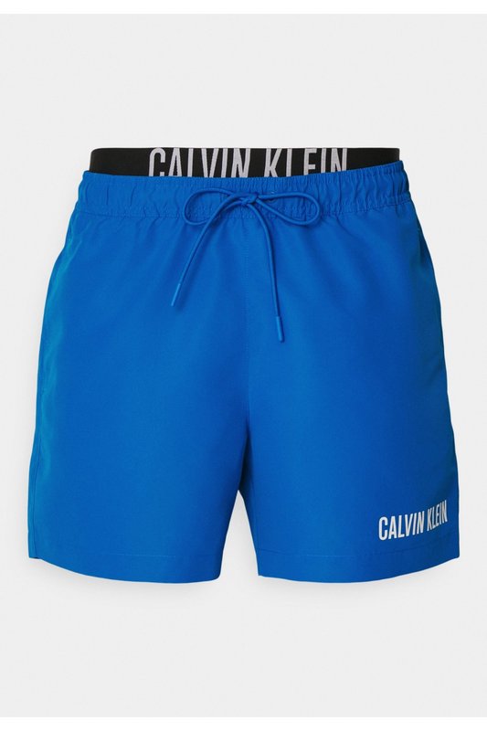 CALVIN KLEIN Short De Bain Double Ceinture Logo  -  Calvin Klein - Homme DYO Faience Blue 1086301