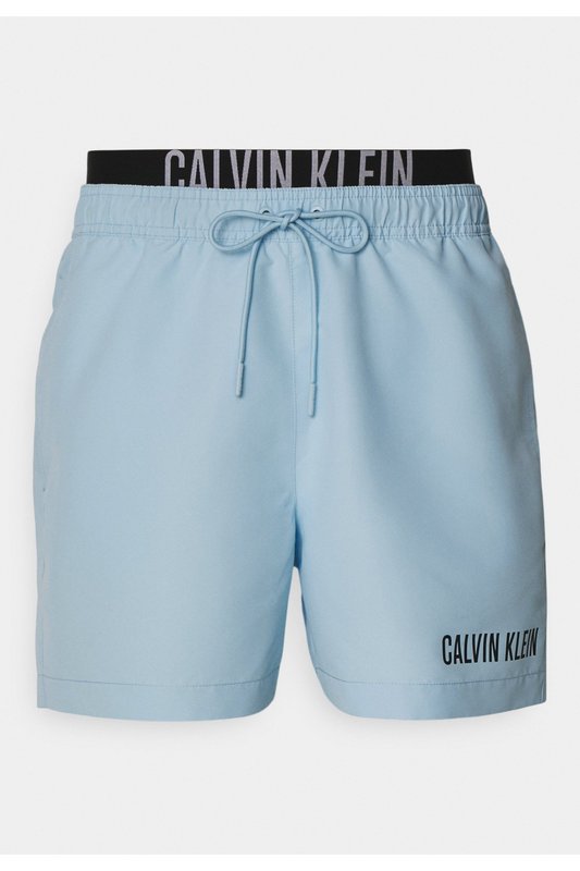 CALVIN KLEIN Short De Bain Double Ceinture Logo  -  Calvin Klein - Homme C7S Powder Aqua Photo principale