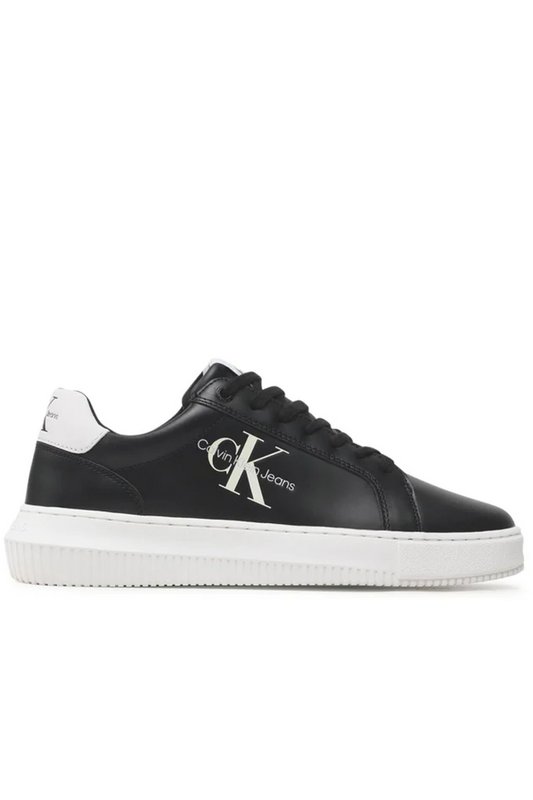 CALVIN KLEIN Sneakers Basses Cuir  -  Calvin Klein - Homme 0GJ Black/White Photo principale