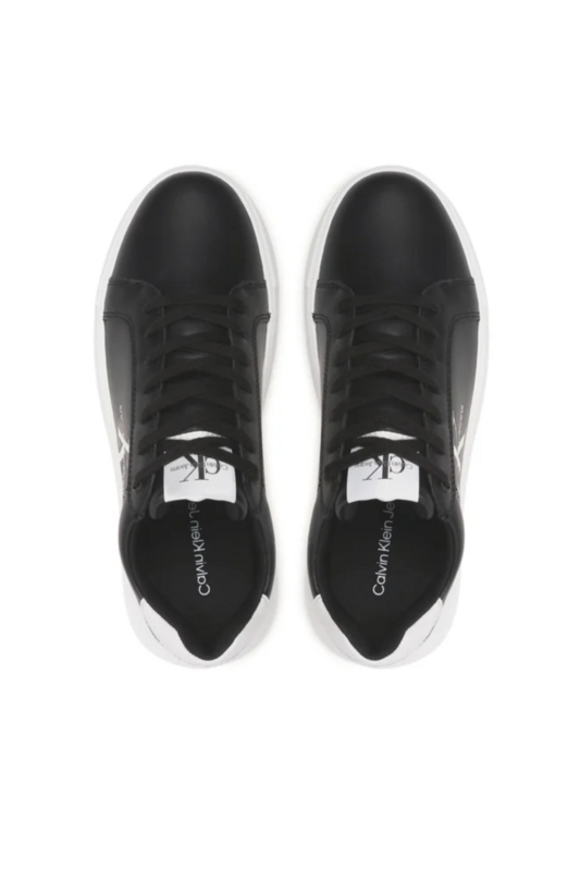 CALVIN KLEIN Sneakers Basses Cuir  -  Calvin Klein - Homme 0GJ Black/White Photo principale
