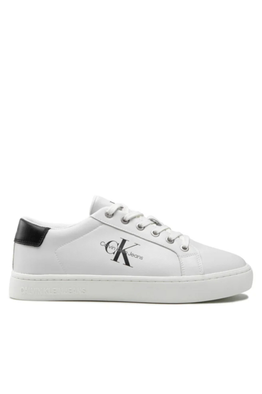 CALVIN KLEIN Sneakers Basses En Cuir  -  Calvin Klein - Homme YAF Bright White 1086488