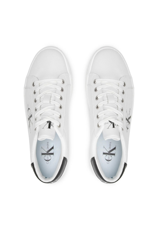 CALVIN KLEIN Sneakers Basses En Cuir  -  Calvin Klein - Homme YAF Bright White Photo principale