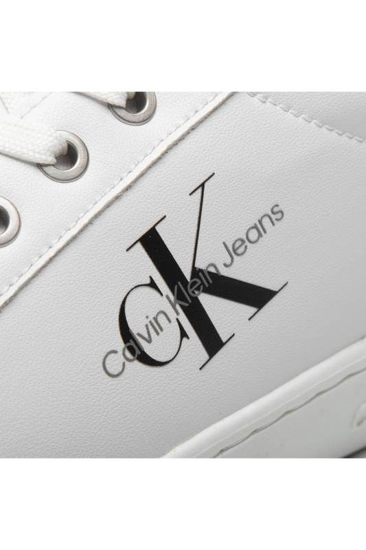 CALVIN KLEIN Sneakers Basses En Cuir  -  Calvin Klein - Homme YAF Bright White Photo principale