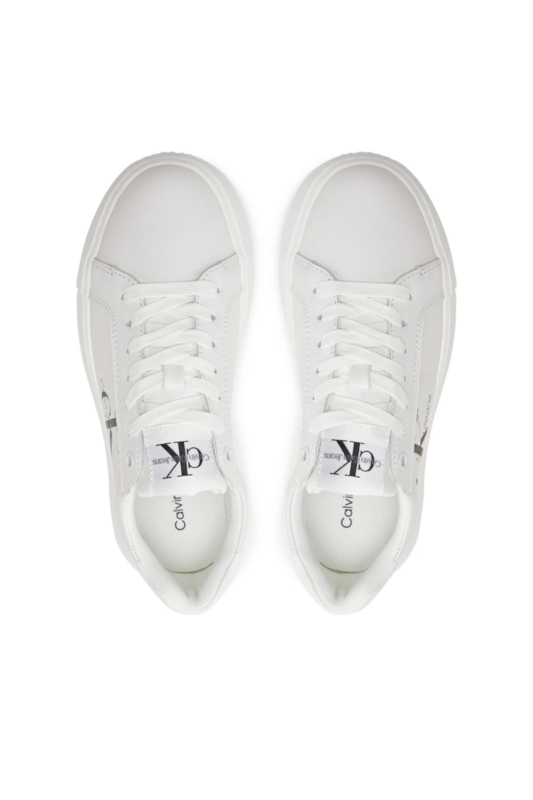 CALVIN KLEIN Sneakers Basses Cuir  -  Calvin Klein - Femme YBR White Photo principale