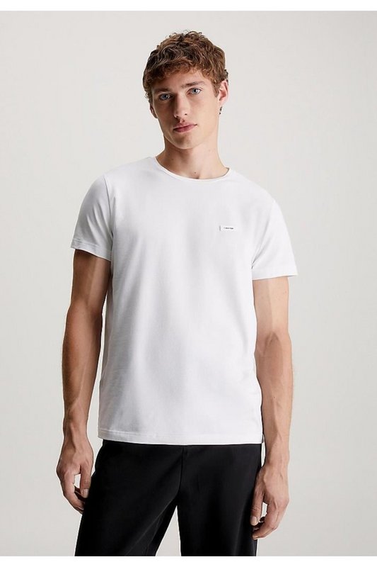 CALVIN KLEIN Tshirt Basique Stretch  -  Calvin Klein - Homme YAF Bright White 1086534
