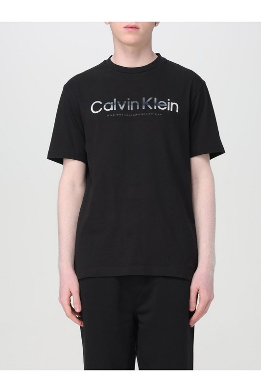 CALVIN KLEIN Tshirt Coton Logo Print  -  Calvin Klein - Homme BEH Ck Black 1086540