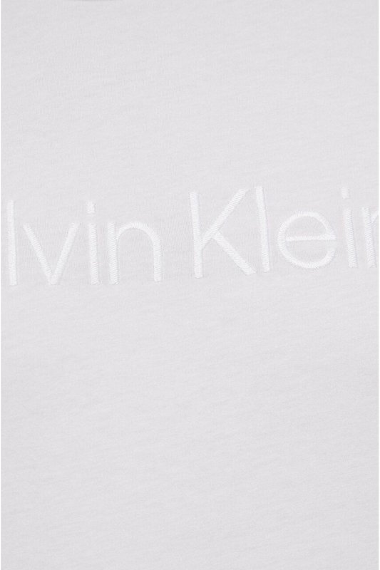 CALVIN KLEIN Tshirt Stretch Logo Brod  -  Calvin Klein - Homme 100 WHITE (WHITE LOGO) Photo principale