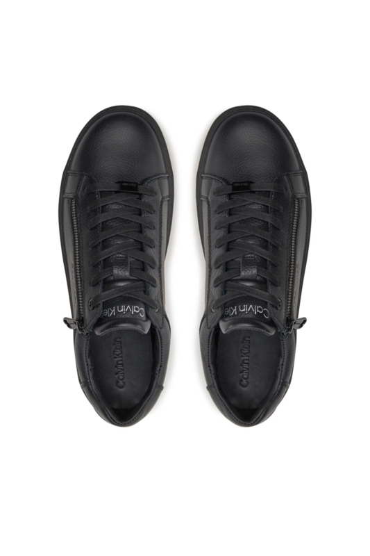 CALVIN KLEIN Sneakers Basses Cuir Zip  -  Calvin Klein - Homme 0GJ Triple Black Photo principale