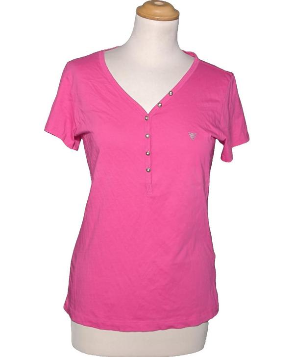 GUESS Top Manches Courtes Rose Photo principale