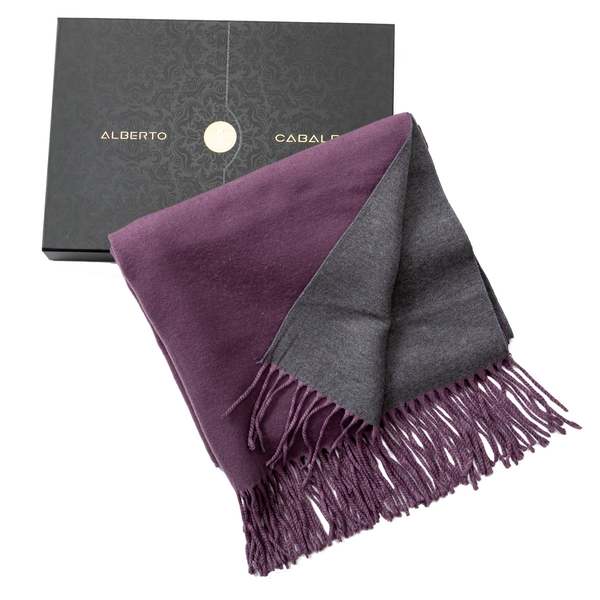 ALBERTO CABALE charpe En Cachemire Violet Recto-verso - 180x35 / 100% Cachemire / Violet Violet 1088732