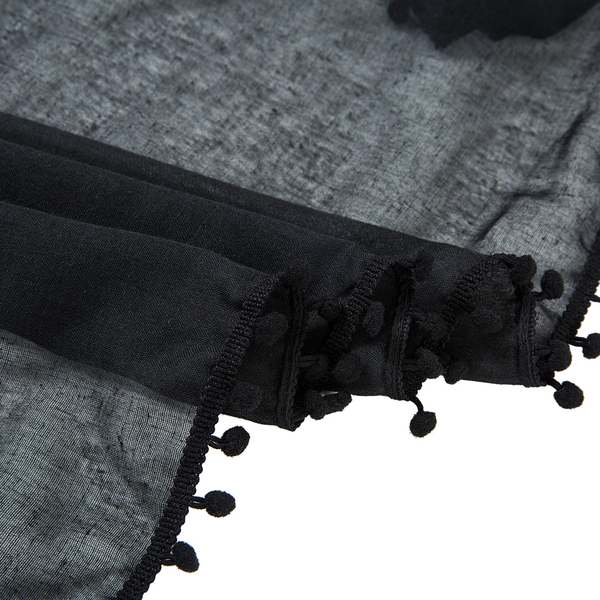 ALBERTO CABALE Chche Coton Noir Elvia - Noir / 180x70cm / 100% Coton Noir Photo principale