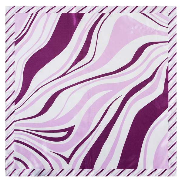 ALBERTO CABALE Petit Carr De Soie Cream Purple Clo - 60x60cm / 100% Soie / Violet Violet Photo principale