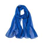ALBERTO CABALE Voile De Soie Denim Vra - 180x50cm / 100% Soie / Bleu Bleu