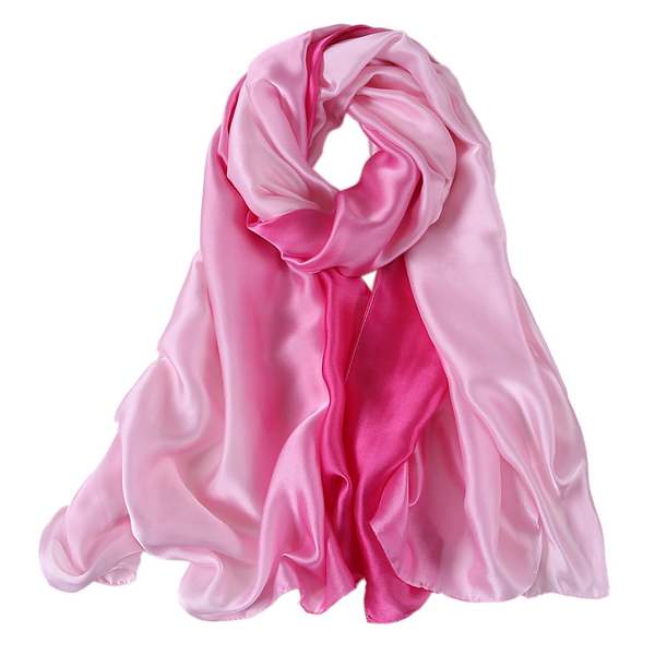 ALBERTO CABALE tole De Soie Light Pink Dark Pink Duo - 180x90cm / 100% Soie / Rose Rose 1088894