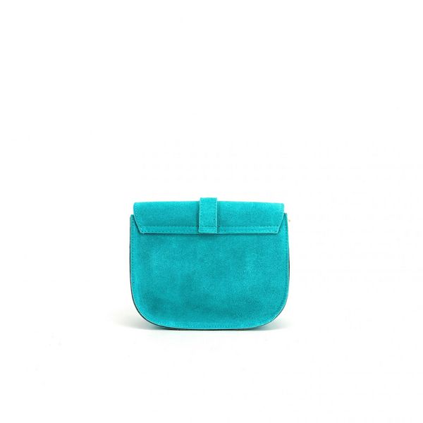 OH MY BAG Mini-sac Besace En Cuir Nubuck Velvet Bleu turquoise Photo principale
