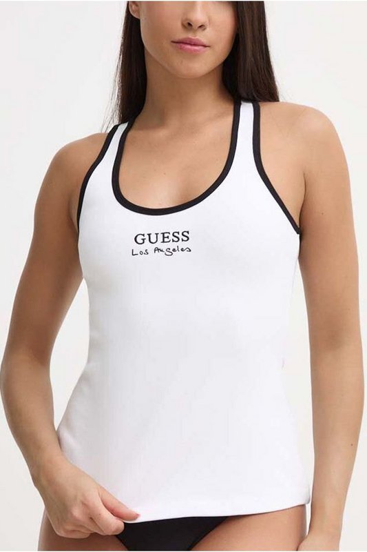 GUESS Dbardeur Stretch Dos Nageur  -  Guess Jeans - Femme G011 Pure White 1089076