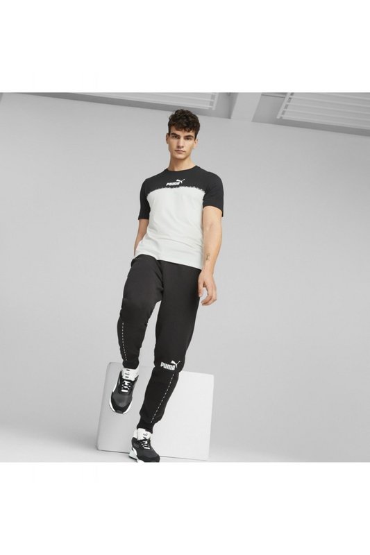 PUMA Tshirt 100% Coton Logo Print   -  Puma - Homme PUMA BLACK Photo principale