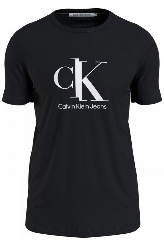 CALVIN KLEIN Tee Shirt Iconique En Coton   -  Calvin Klein - Homme BEH Ck Black 1089124