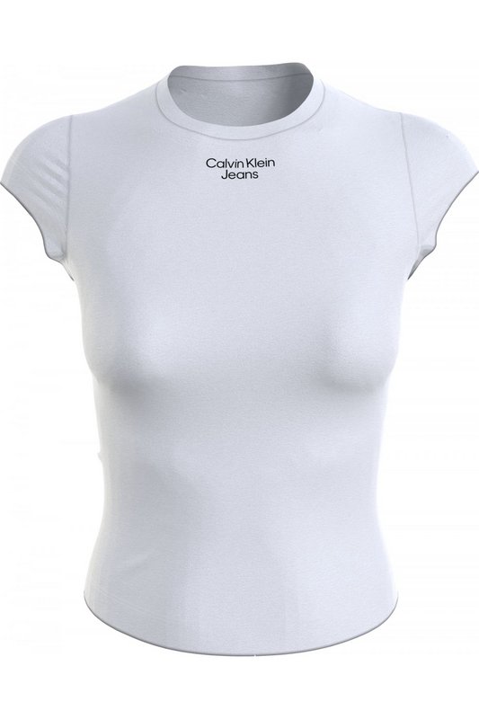 CALVIN KLEIN Tee Shirt Stretch  Logo  -  Calvin Klein - Homme YAF Bright White 1089127