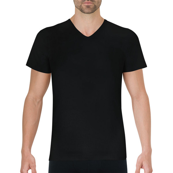EMINENCE Tee-shirt Col V Pur Coton Premium Noir 1090067