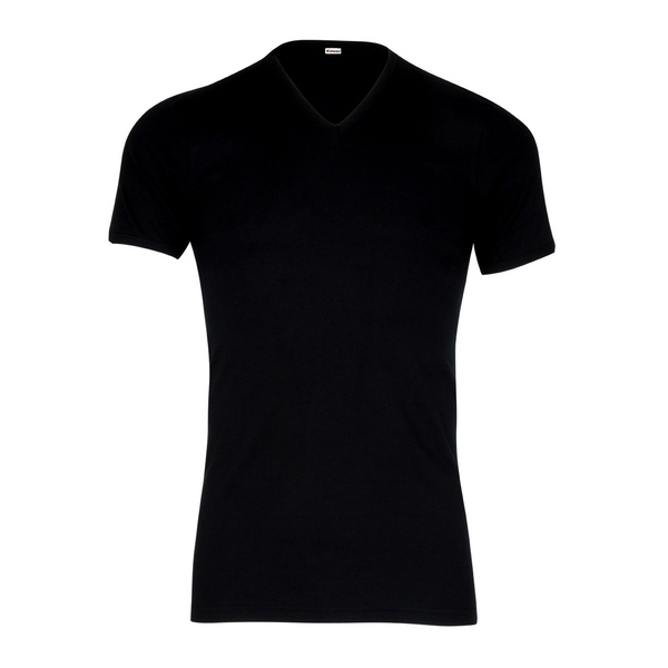 EMINENCE Tee-shirt Col V Pur Coton Premium Noir Photo principale