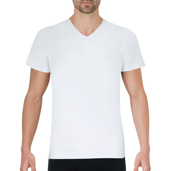 EMINENCE Tee-shirt Col V Pur Coton Premium Blanc 1090067