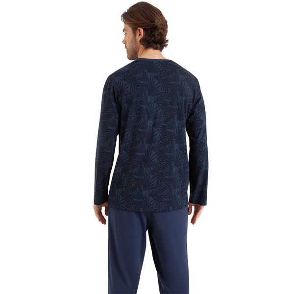ATHENA Pyjama Long Homme Easy Print Bleu marine Photo principale