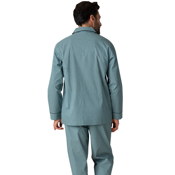 EMINENCE Pyjama Long Ouvert Homme Chaine & Trame Vert Photo principale