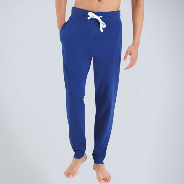 ATHENA Pyjama Long Col Rond Homme Molletonn Gris-Bleu Photo principale