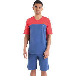 ATHENA Pyjama Court Homme Ecopack Rouge-Bleu