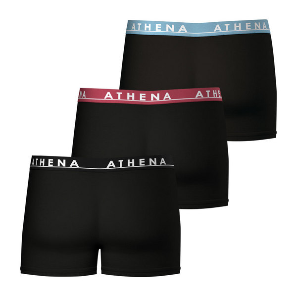 ATHENA Lot De 3 Boxers Homme Easy Color Noir Photo principale