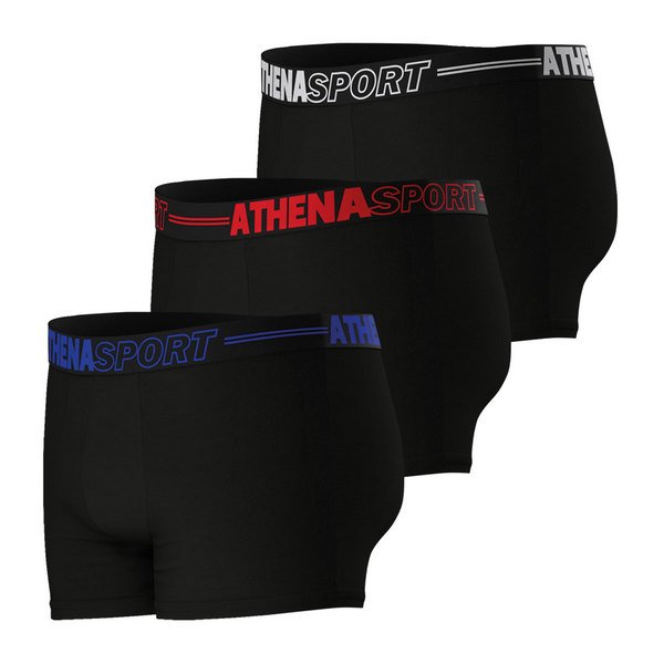 ATHENA Lot De 3 Boxers Homme Ecopack Noir Photo principale