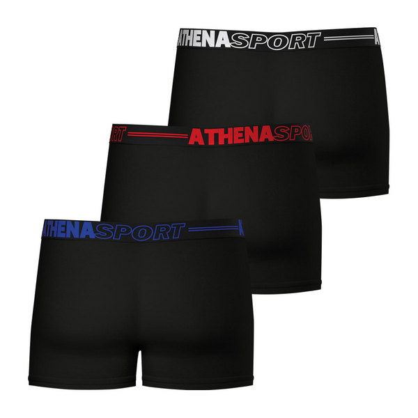 ATHENA Lot De 3 Boxers Homme Ecopack Noir Photo principale