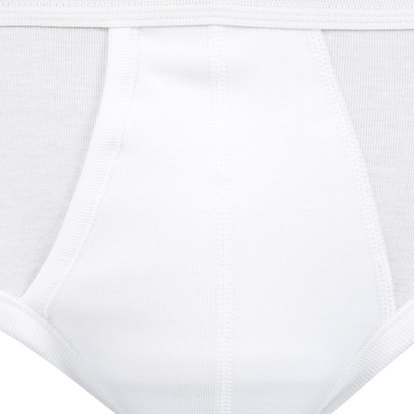 EMINENCE Slip Taille Haute Ouvert Homme Pur Coton Premium Blanc Photo principale