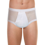 EMINENCE Slip Maille Are Coton Taille Haute Ouvert Pur Coton Blanc