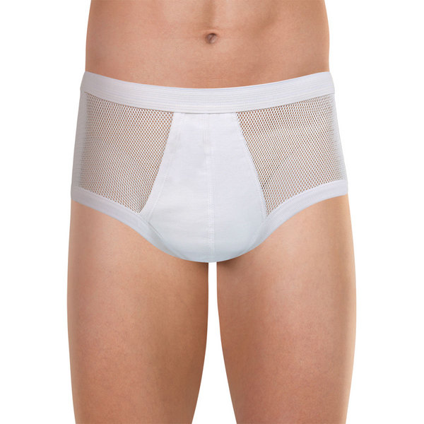 EMINENCE Slip Maille Are Coton Taille Haute Ouvert Pur Coton Blanc 1090818