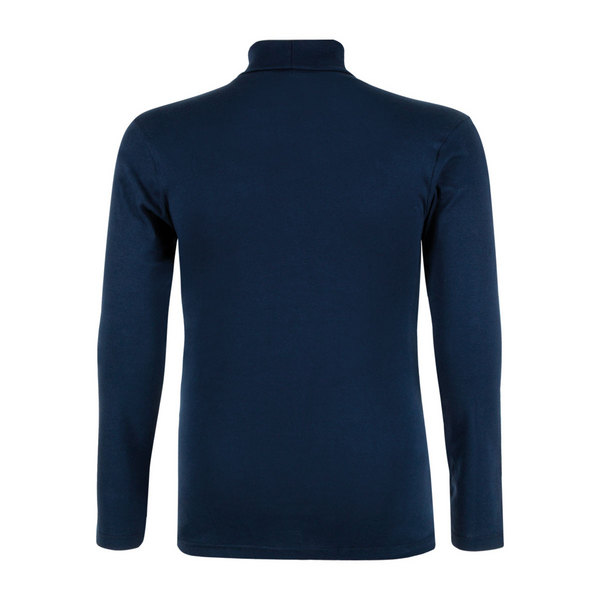 EMINENCE Tee-shirt Col Roul Manches Longues Homme Pur Coton Bleu marine Photo principale