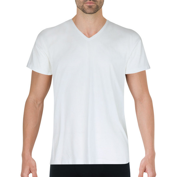 EMINENCE T-shirt Col V Coton D'egypte Blanc 1090864