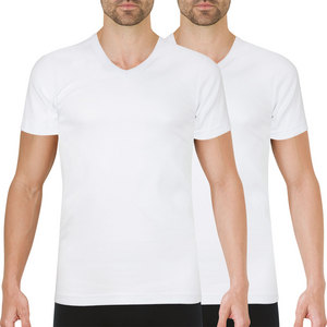 ATHENA Lot De 2 Tee-shirts Col V Homme Easy Color Blanc